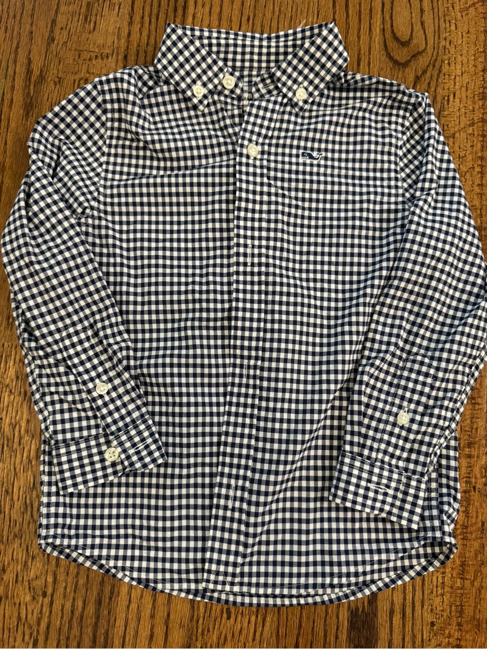 Vineyard Vines Navy & White Gingham Button-Down Shirt